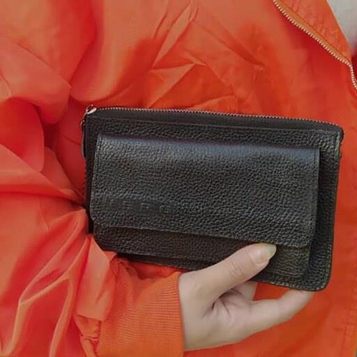کیف دخترانه آرزو کمری دستی و دوشی چرم طبیعی گاوی در رنگ های مختلف